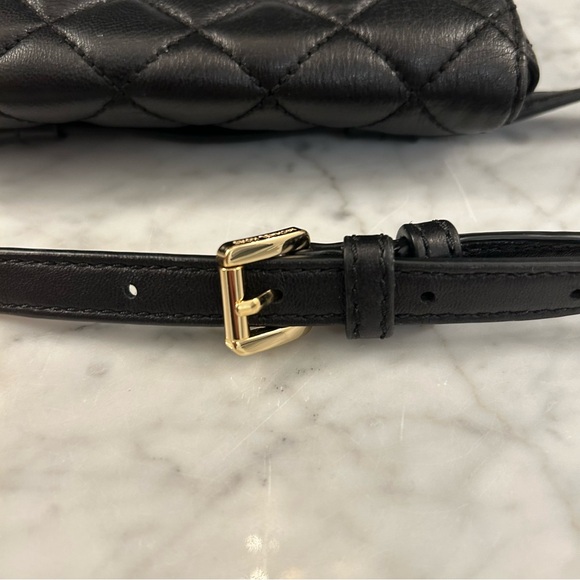 Michael Kors Sloan Black Quilted Leather Belt Bag - Picture 13 of 16